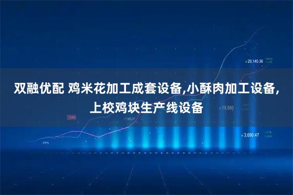 双融优配 鸡米花加工成套设备,小酥肉加工设备,上校鸡块生产线设备