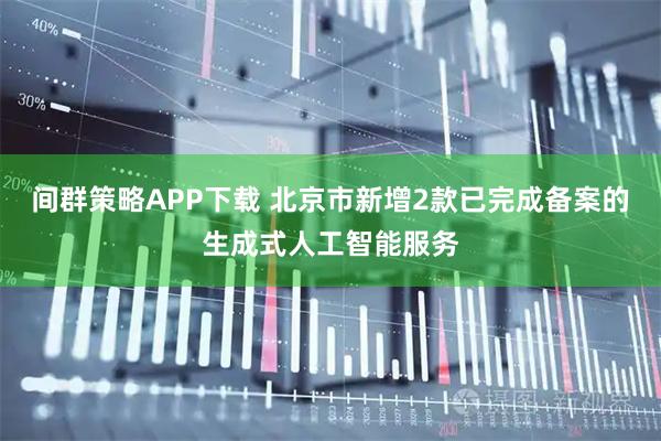 间群策略APP下载 北京市新增2款已完成备案的生成式人工智能服务